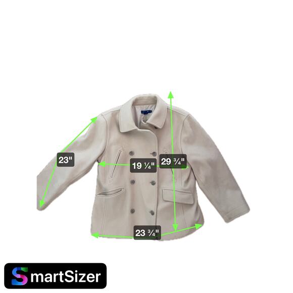 J. Crew Cashmere Wool Blend Women's Peacoat Tan Size Medium - Picture 4 of 4